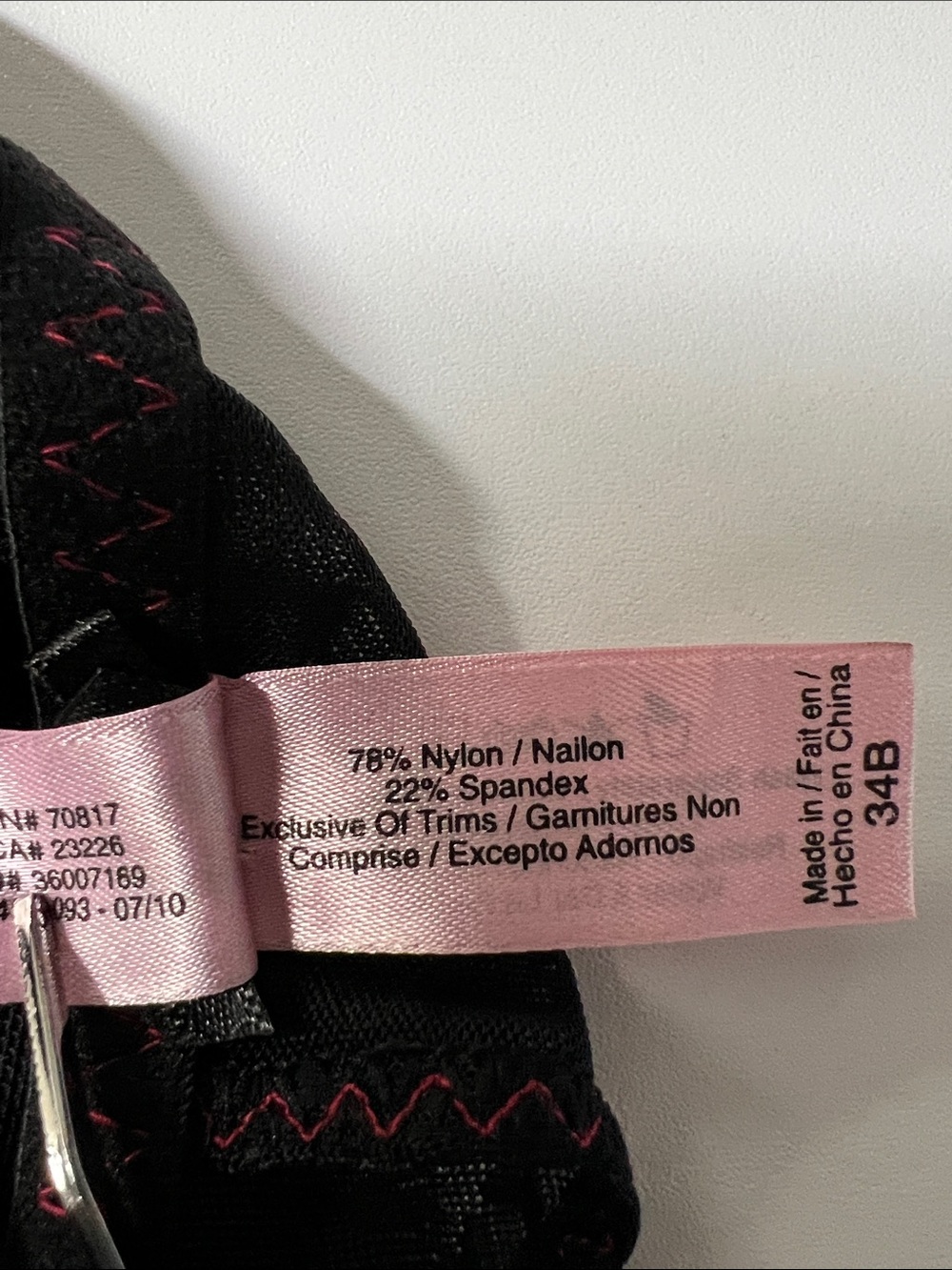 Victoria's Secret Black Chemise teddy lingerie Red Bow 34B NWOT - Picture 6 of 6